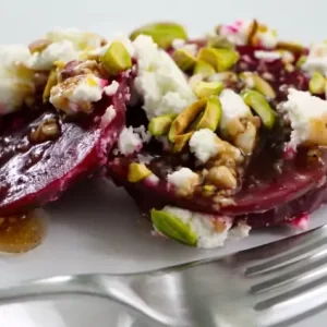Duo Of Beets With Goat Cheese & Pistachio